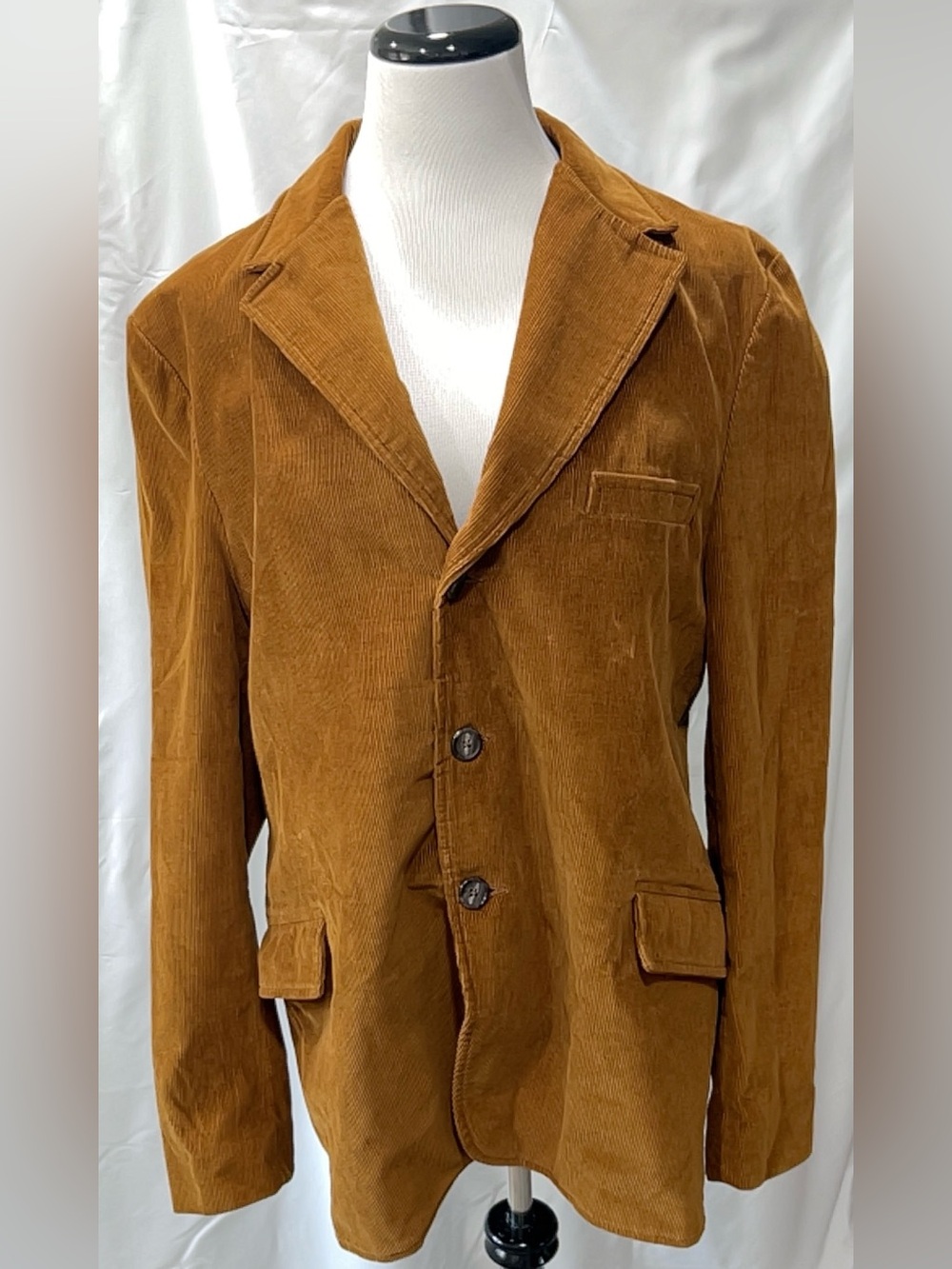 Vintage Brad Whitney Carmel-By-The-Sea Brown Corduroy Sport Coat Blazer Mens 46